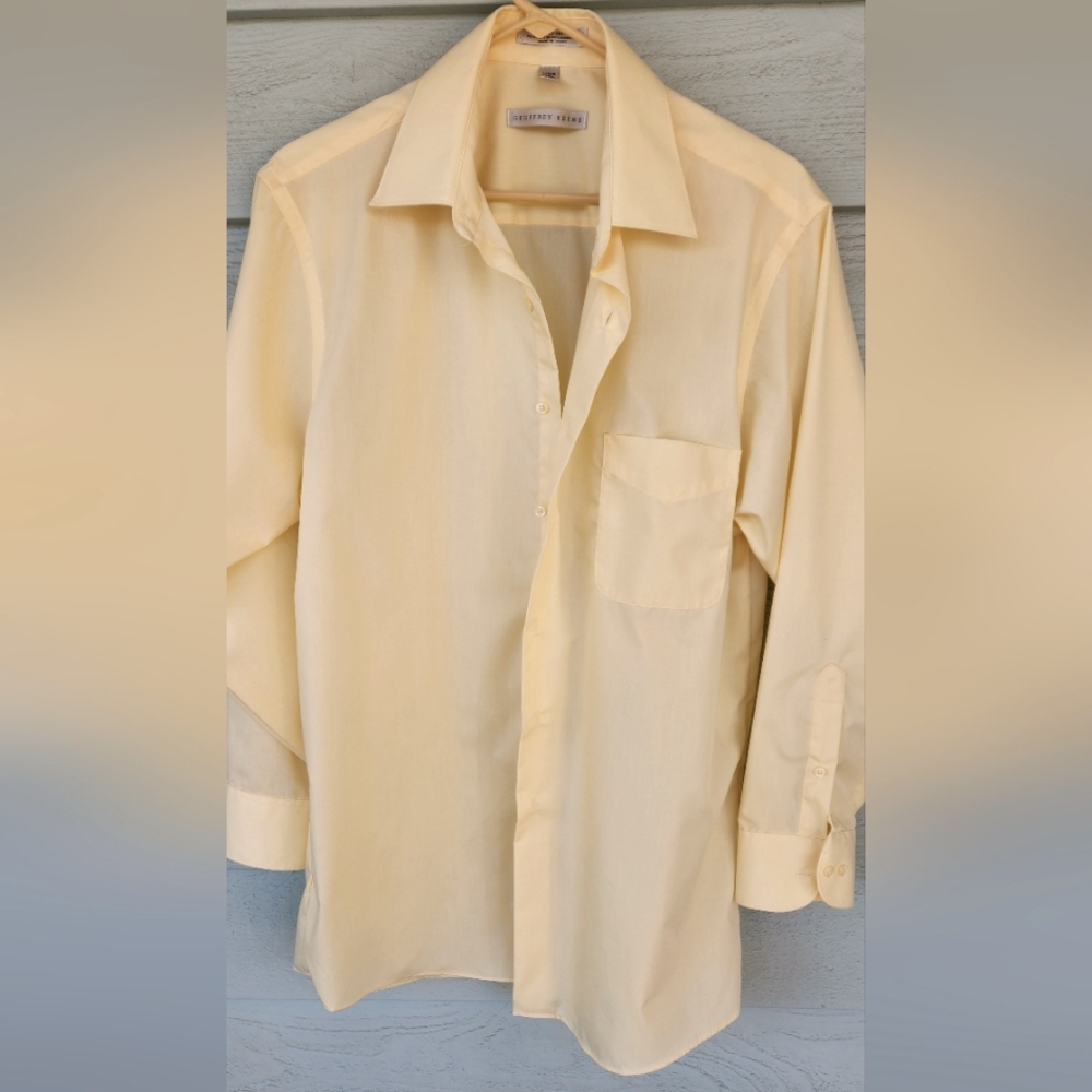 Geoffrey Beene Men's Yellow Dress Shirt